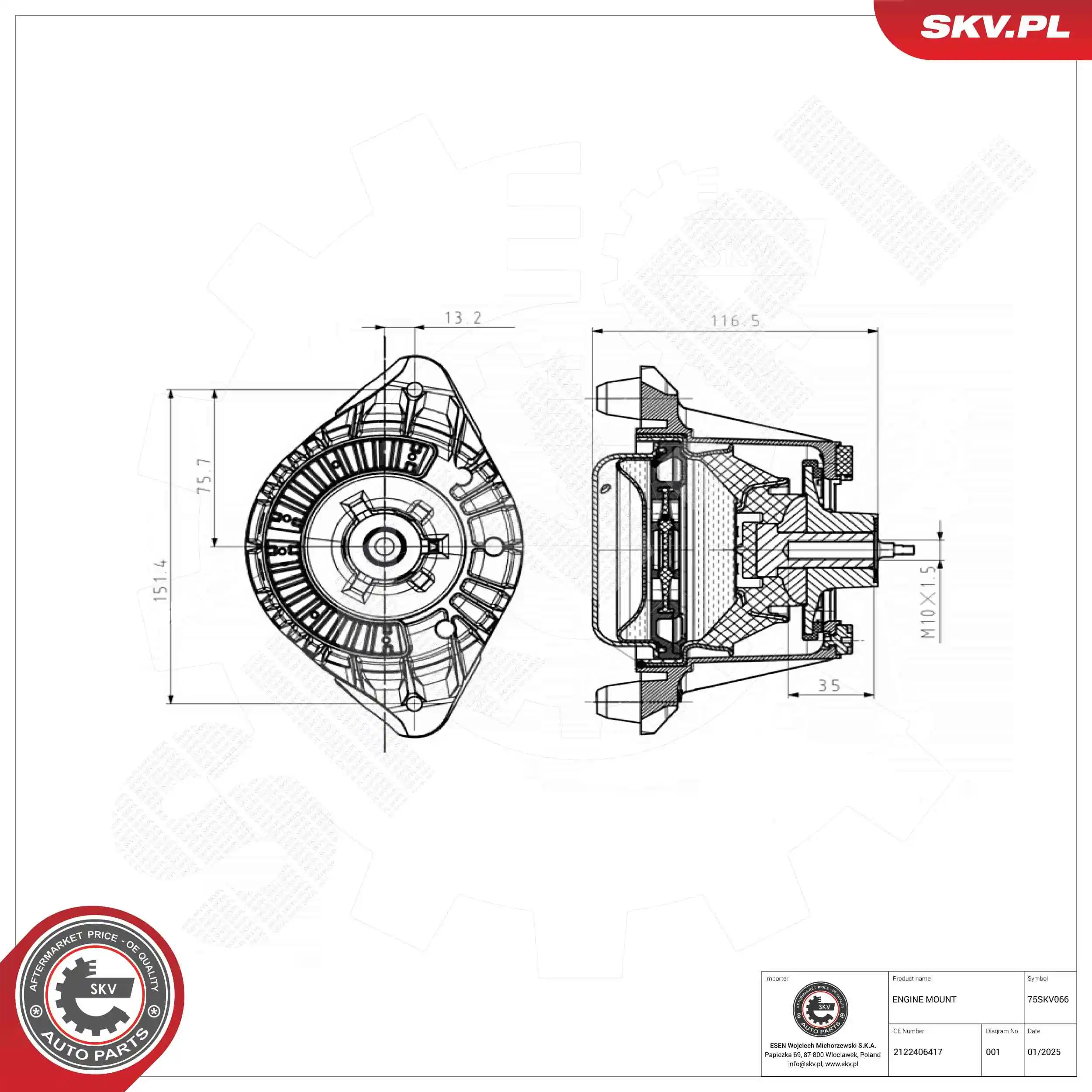 Mounting, engine